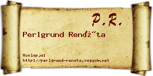 Perlgrund Renáta névjegykártya